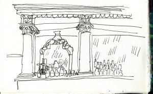 Drawing of Jules Maes bar